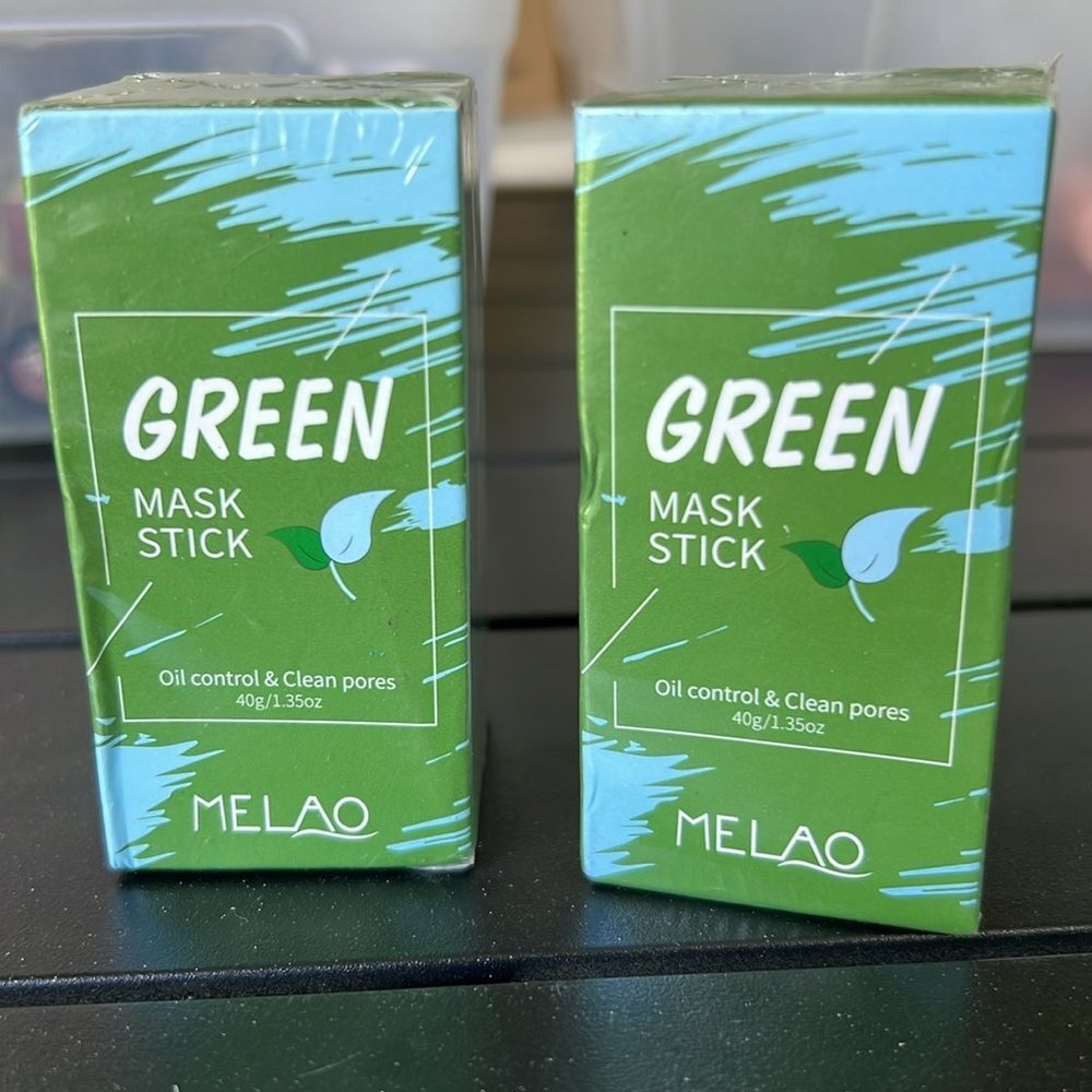 Melao Green Mask Stick NEW SEALED ☀️oil control & clean pores 2 x 1.35 oz!